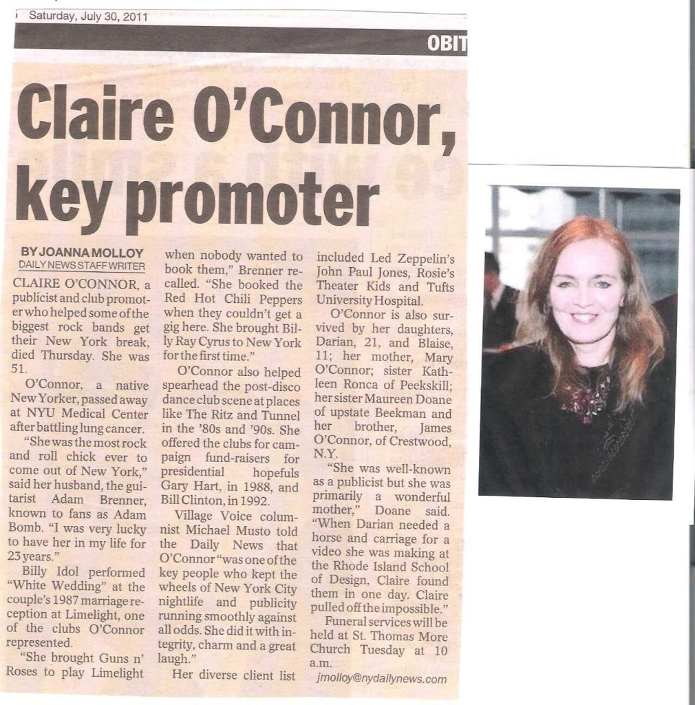 Claie O Conner News CutOut